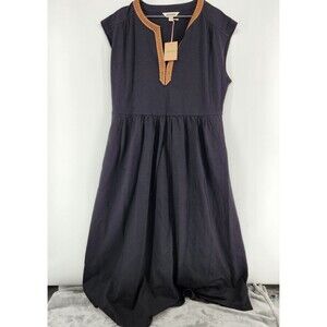 Boden 14R Black May Jersey Midi Dress NWT